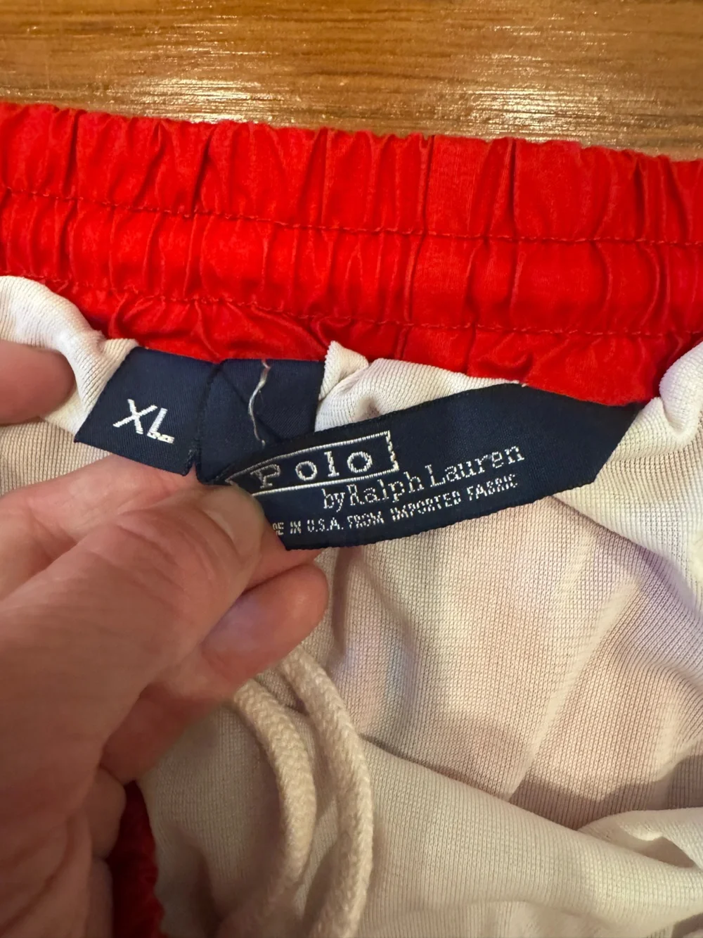 Ralph Lauren Men’s Colorblock Swim Trunks - Red/Orange/Blue